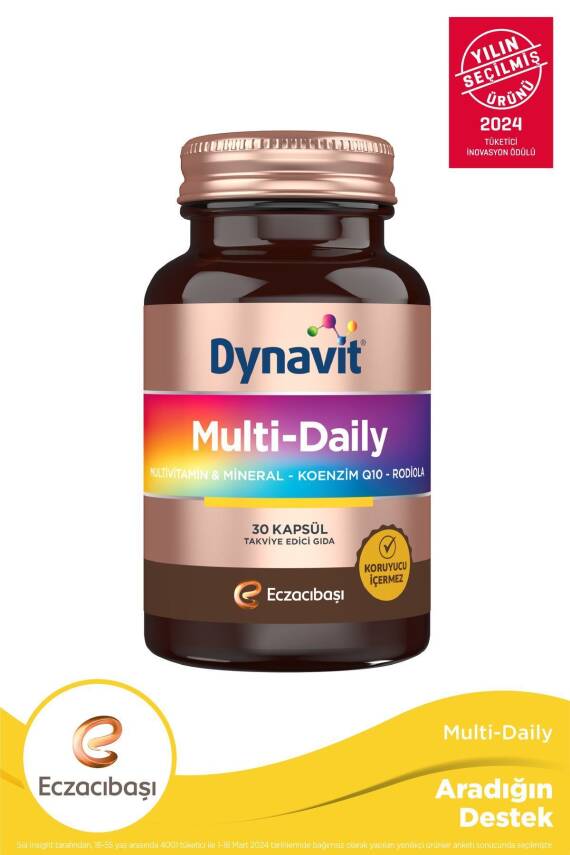 Dynavit Multi-daily Multivitamin&Mineral-Koenzim Q10-Rodiola 30 Kapsül - 1