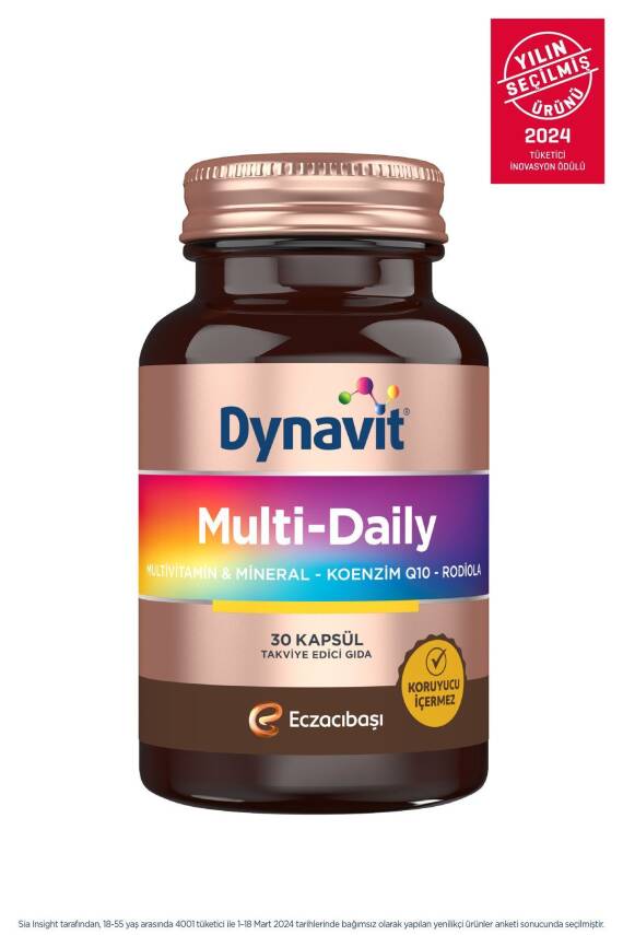 Dynavit Multi-daily Multivitamin&Mineral-Koenzim Q10-Rodiola 30 Kapsül - 7
