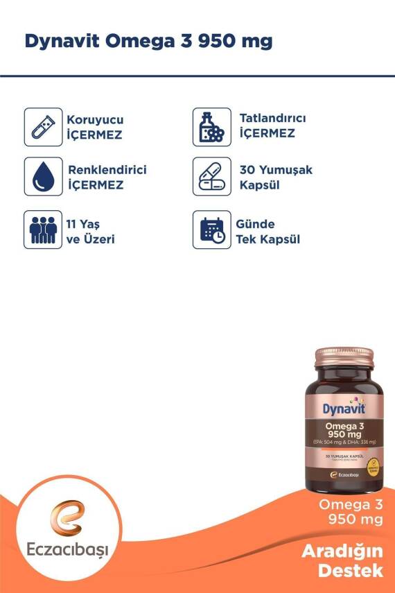 Dynavit Omega 3 950 Mg 30 Soft Kapsül - 5