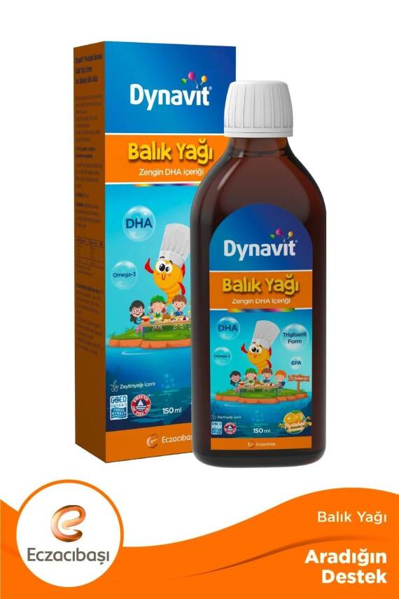 Dynavit Portakal Aromalı Balık Yağı 150 ml - 1