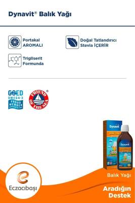 Dynavit Portakal Aromalı Balık Yağı 150 ml - 5