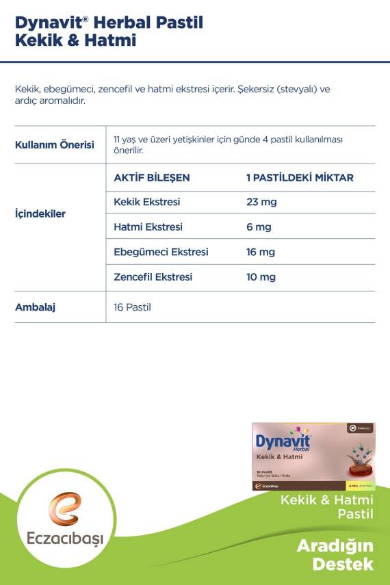 Dynavit Sambucus Nigra & Herbal Kekik & Hatmi Avantajlı Paket - 4