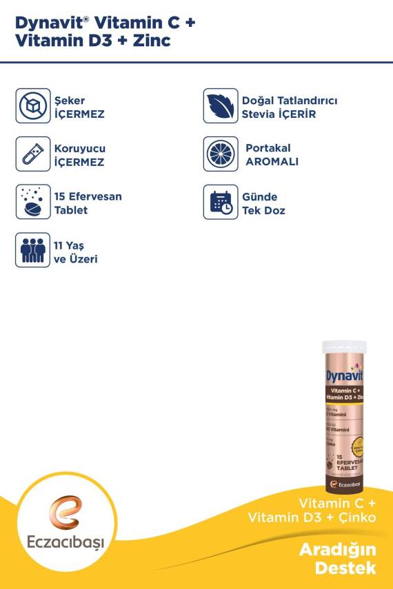 Dynavit Vitamin C & D & Çinko & Herbal İzlanda Yosunu Avantajlı Paket - 3