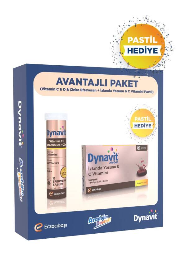 Dynavit Vitamin C & D & Çinko & Herbal İzlanda Yosunu Avantajlı Paket - 6
