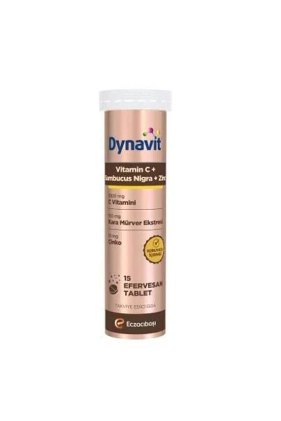 Dynavit Vitamin C+ Sambucus Nigra 15 Efervesan Tablet - 1