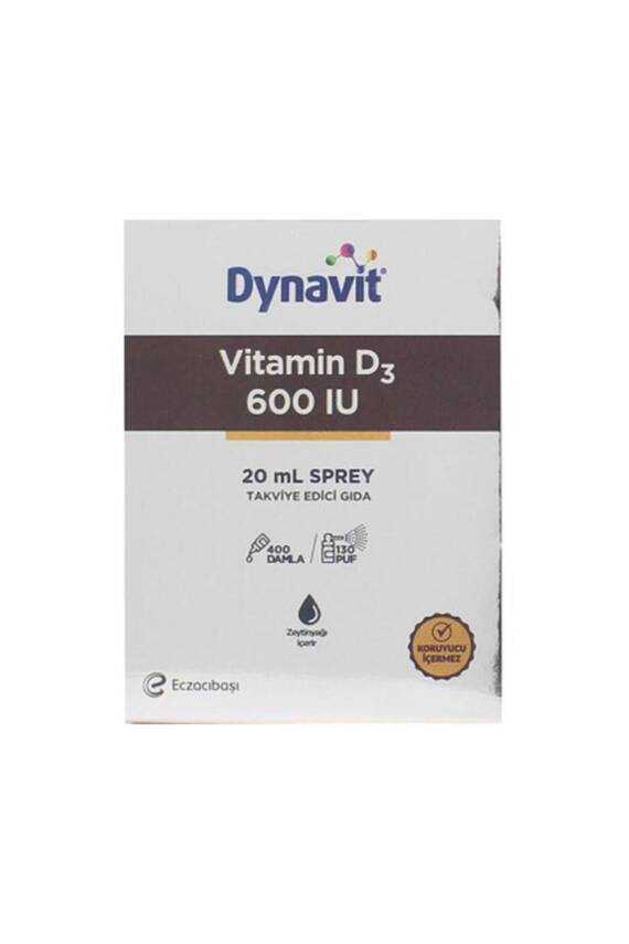 Dynavit Vitamin D3 600 IU Sprey 20 ml - 1