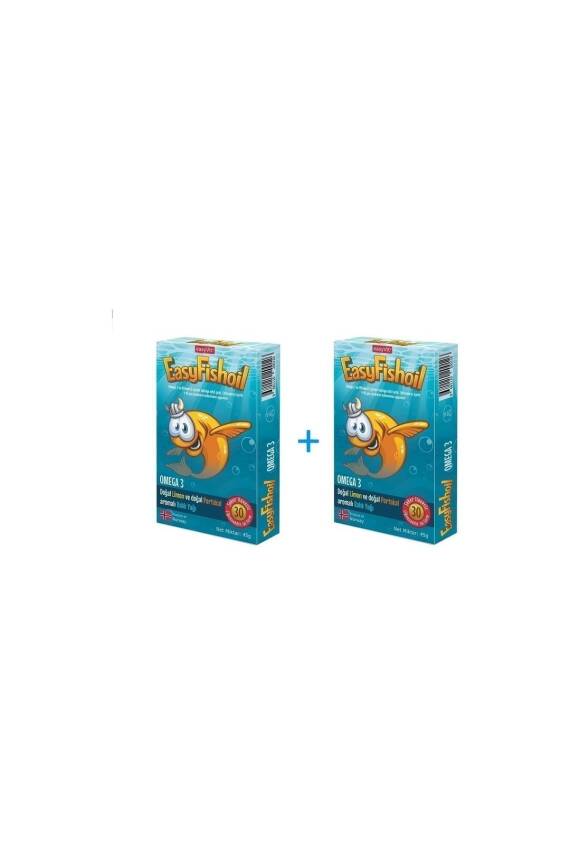Easyfishoil Balık Yağı Çiğnenebilir Portakal ve Limon Aromalı 30 Tablet X 2 Adet - 2