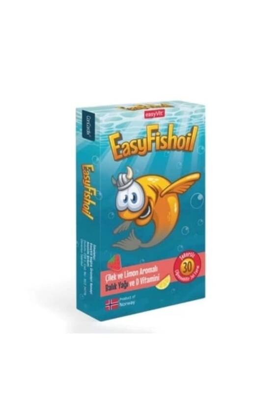 Easyfishoil Çilek Ve Limon Aromalı Balık Yağı 30 Çiğnenebilir Jel Form - 1