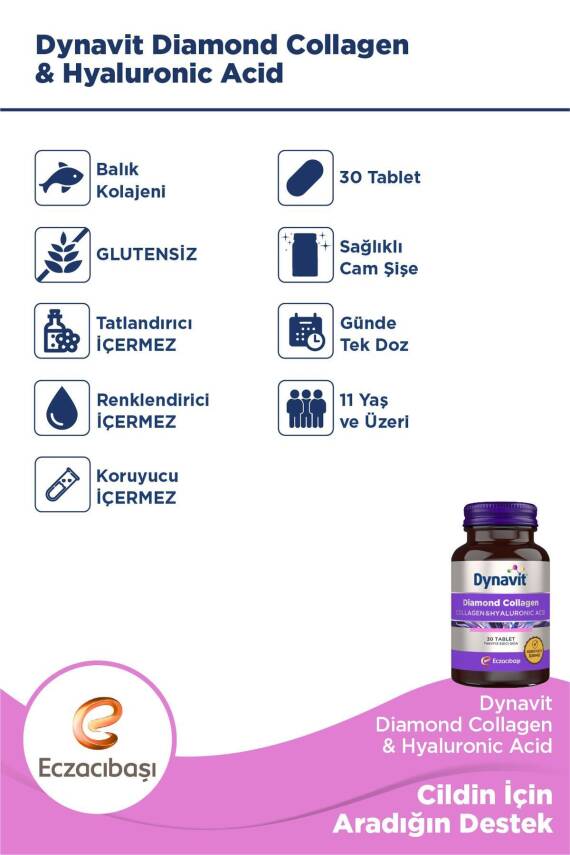 Dynavit Collagen & Hyaluronic Acid 30 Tablet - 4