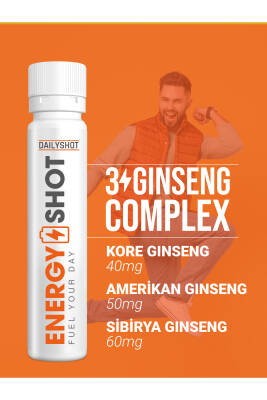 Energyshot Anında Enerji Desteği, 3 Ginseng Comlex, Guarana, Energy Shot 2'li - 4