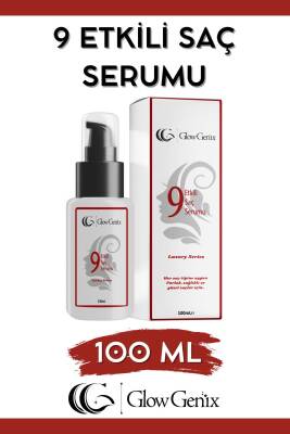 Glow Genix 9 Etkili Saç Bakım Serumu | Besleyici, Onarıcı, Yumuşatıcı, Elektriklenme Karşıtı | 100 ml - 2