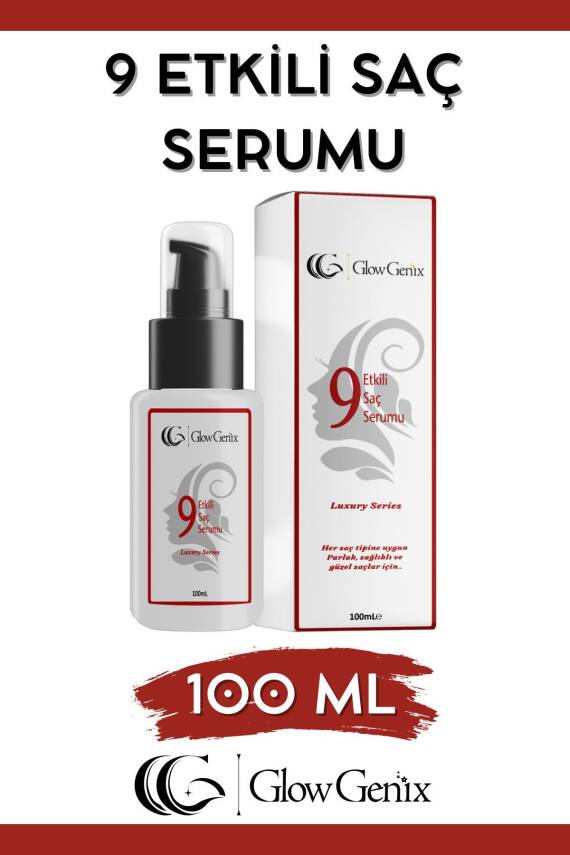 Glow Genix 9 Etkili Saç Bakım Serumu | Besleyici, Onarıcı, Yumuşatıcı, Elektriklenme Karşıtı | 100 ml - 2