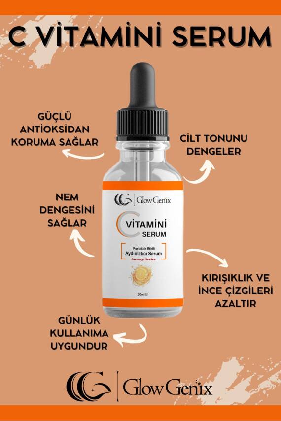 Glow Genix C Vitamini | Parlaklık, Canlılık Ve Aydınlık Etkili Cilt Serumu | 30 ml - 4