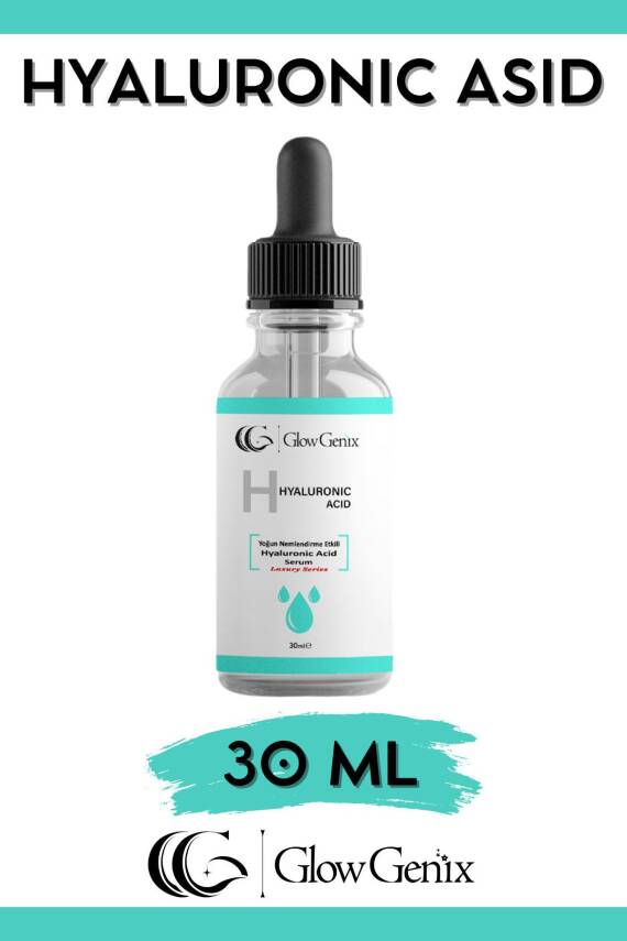 Glow Genix Hyaluronic Asid | Nemlendirme Etkili, Yaşlanma Karşıtı, Güzel Ciltler | 30 ml - 2
