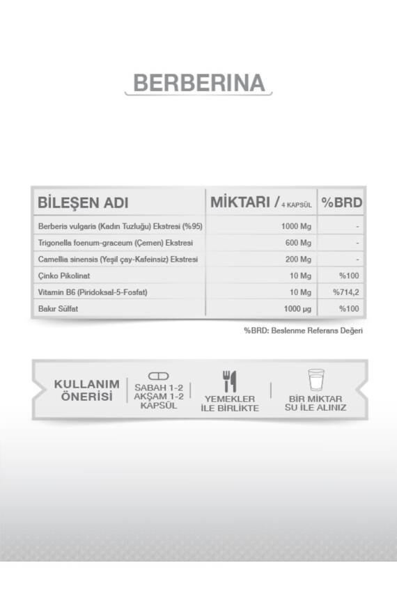 Goodday Berberina Kapsül %95 Berberin Içeren Besin Takviyesi 60 Kapsül - 3