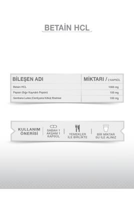 Goodday Betain Hcl Pepsin 60 Kapsül Besin Takviyesi - 4