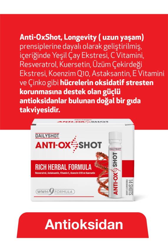 Hangover Shot Antioxshot, Bitkisel Antioksidan Kompleks, Likit Antiox Shot, Resveratrol 14'lü - 3