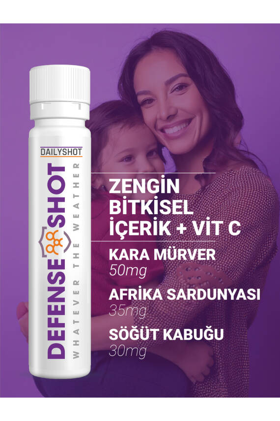 Hangover Shot Defense Shot Soğuk Algınlığına Karşı Bitkisel Gıda Takviyesi, Defense Shot 7'li - 4