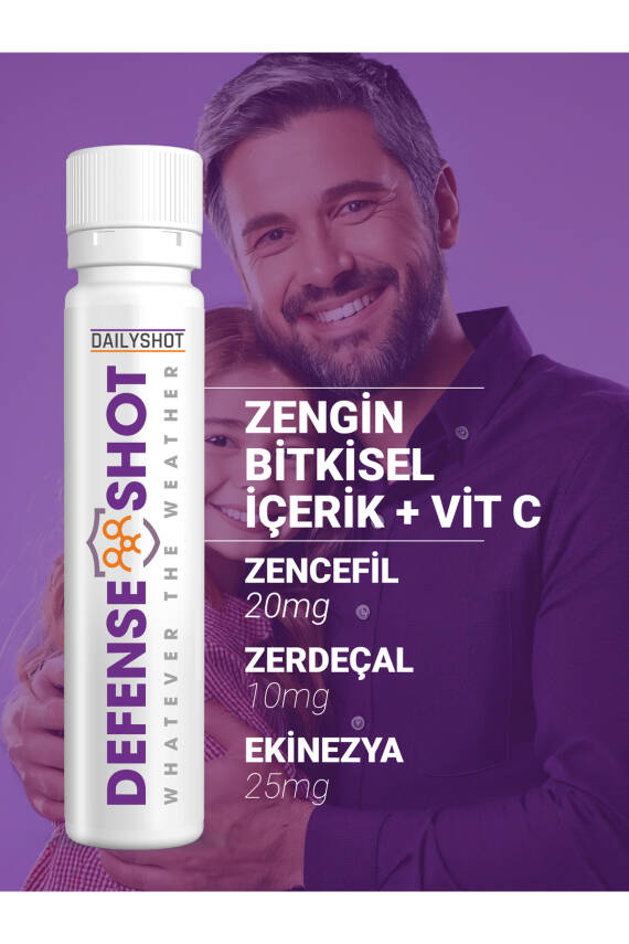 Hangover Shot Defense Shot Soğuk Algınlığına Karşı Bitkisel Gıda Takviyesi, Defense Shot 7'li - 5