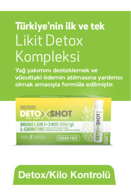 Hangover Shot Detoxshot Kilo Kontrol Desteği, Bromelain, L-Carnitine, Krom, Detox Shot, Likit Detoks Kompleks - 3