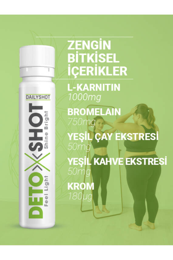 Hangover Shot Detoxshot Kilo Kontrol Desteği, Bromelain, L-Carnitine, Krom, Detox Shot, Likit Detoks Kompleks - 5