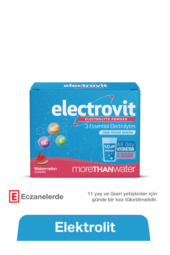 Hangover Shot Electrovit Karpuz Aromalı Elektrolit İçeren Toz 8 Şase, Hidrasyon,Magnezyum,Potasyum,Sodyum - 1