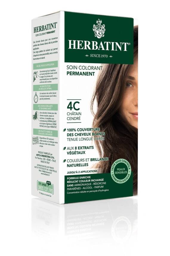Herbatint Ash Chestnut 4C Saç Boyası - 1
