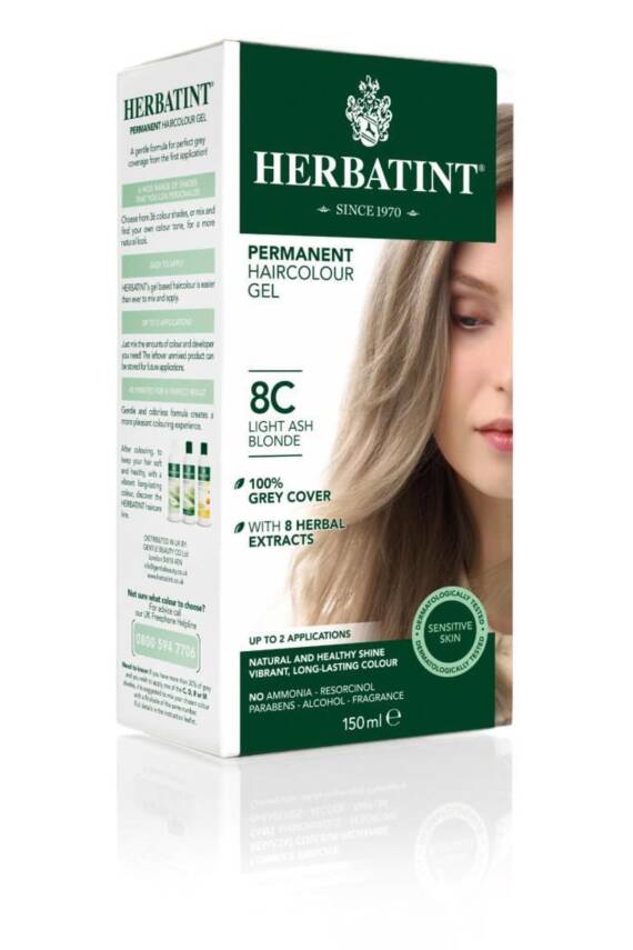 Herbatint Light Ash Blonde 8C Saç Boyası - 1