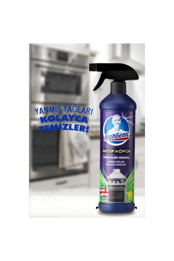 Highgenic Aktif Köpük Fırın,Ocak,Mangal Temizleyici 750ml - 2