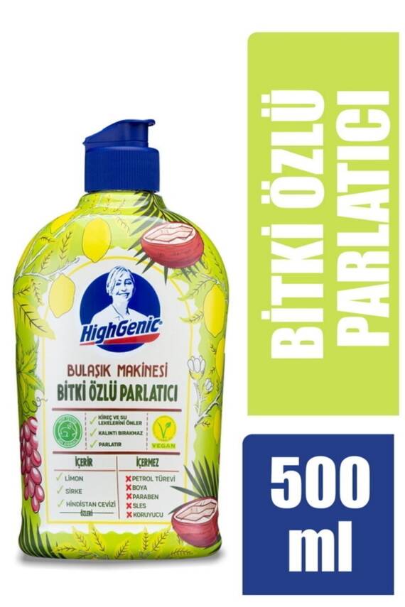 Highgenic Bitki Özlü Bulaşık Makine Parlatıcısı 500 ml - 2