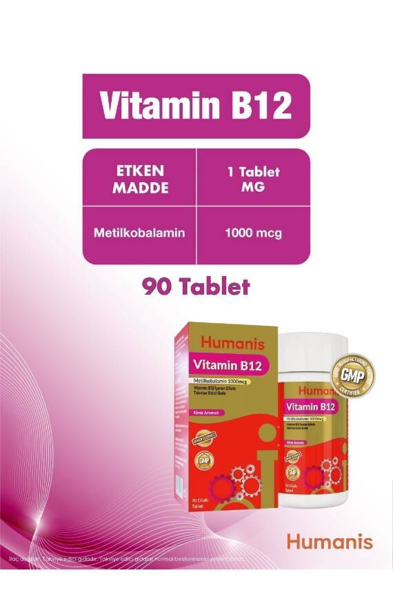 Humanis B12 Dilaltı 90 Tablet - 6