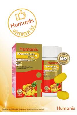 Humanis Bromelain+Krom, Çinko 60 Tablet - 2