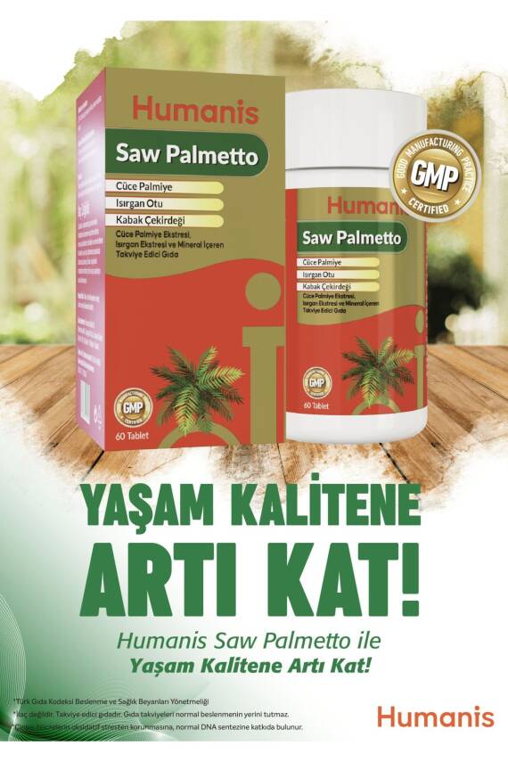 Humanis Saw Palmetto Isırgan ve Bitki Ekstreleri İçeren 60 Tablet - 1