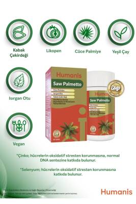 Humanis Saw Palmetto Isırgan ve Bitki Ekstreleri İçeren 60 Tablet - 3