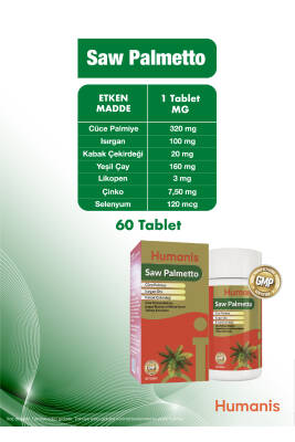 Humanis Saw Palmetto Isırgan ve Bitki Ekstreleri İçeren 60 Tablet - 6