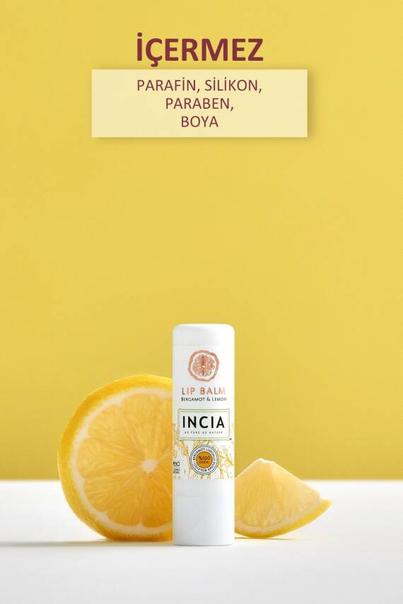 Incia %100 Doğal Dudak Besleyici Bergamot & Limon Bitkisel Nemlendirici Dudak Bakım Kremi 6 G - 3