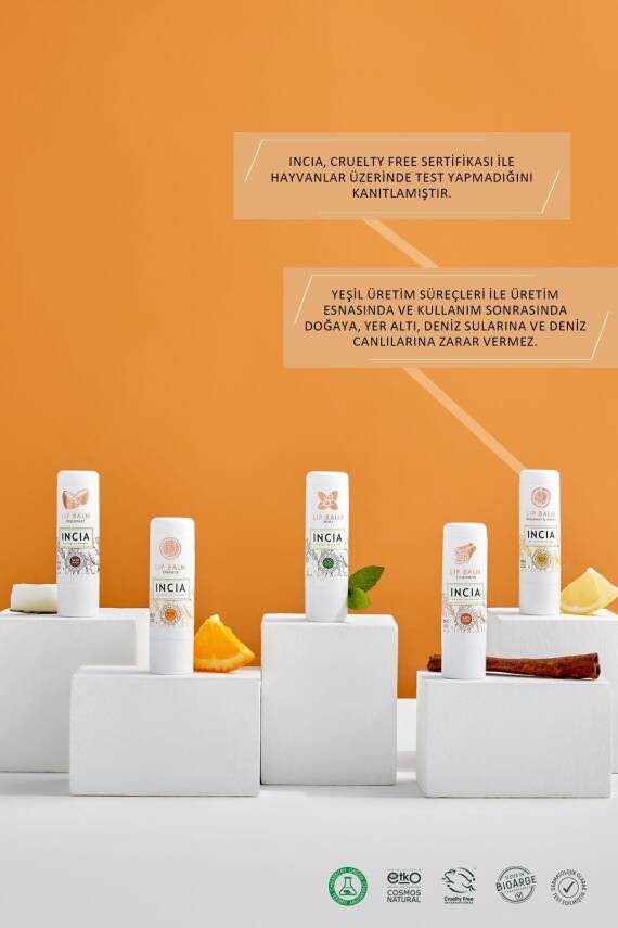 Incia %100 Doğal Dudak Besleyici Bergamot & Limon Bitkisel Nemlendirici Dudak Bakım Kremi 6 G - 7