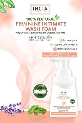 Incia %100 Doğal İntim Yıkama Köpüğü Ph 3.8 Beyazlatma Etkili ve Koku Önleyici Vegan 200 ml - 6