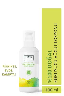 Incia %100 Doğal Koruyucu Vücut Losyonu Sprey Yenidoğan Bebek Çocuk İçin Limon Okaliptus Vegan 100 ml - 1