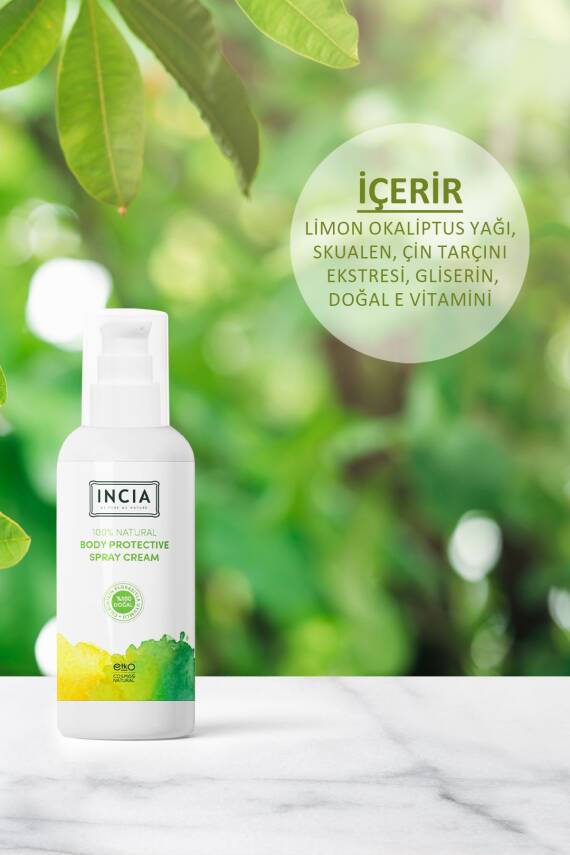 Incia %100 Doğal Koruyucu Vücut Losyonu Sprey Yenidoğan Bebek Çocuk İçin Limon Okaliptus Vegan 100 ml - 4