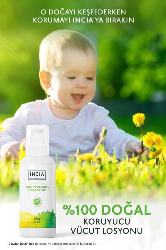 Incia %100 Doğal Koruyucu Vücut Losyonu Sprey Yenidoğan Bebek Çocuk İçin Limon Okaliptus Vegan 100 ml - 6