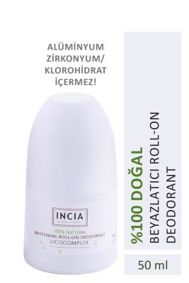 Incia %100 Doğal Roll On Deodorant Beyazlatıcı Ter Kokusu Önleyici Lekesiz 50 ml - 1