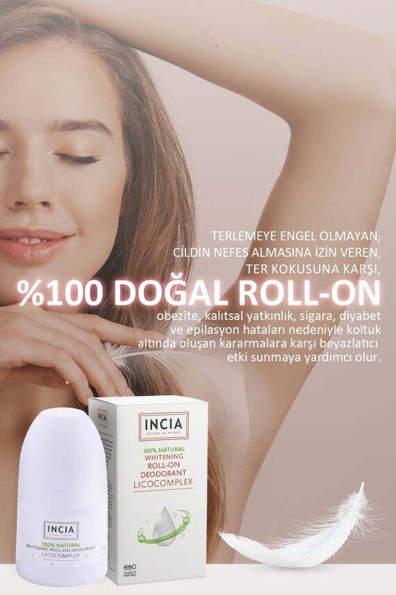 Incia %100 Doğal Roll On Deodorant Beyazlatıcı Ter Kokusu Önleyici Lekesiz 50 ml - 3