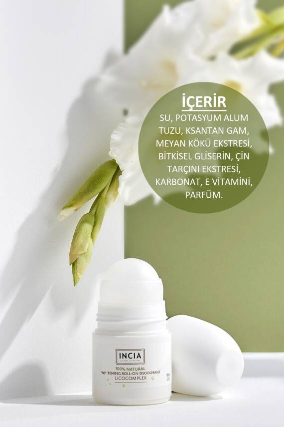 Incia %100 Doğal Roll On Deodorant Beyazlatıcı Ter Kokusu Önleyici Lekesiz 50 ml - 4