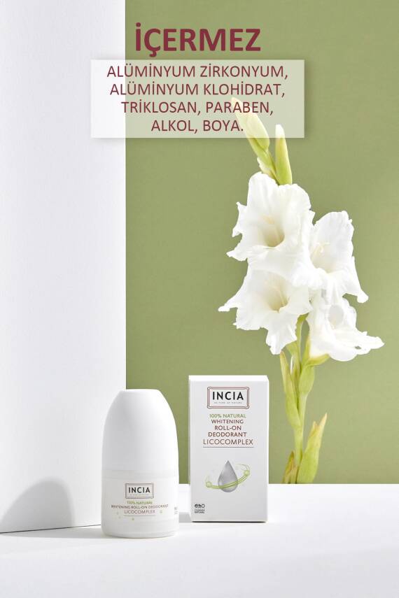 Incia %100 Doğal Roll On Deodorant Beyazlatıcı Ter Kokusu Önleyici Lekesiz 50 ml - 6