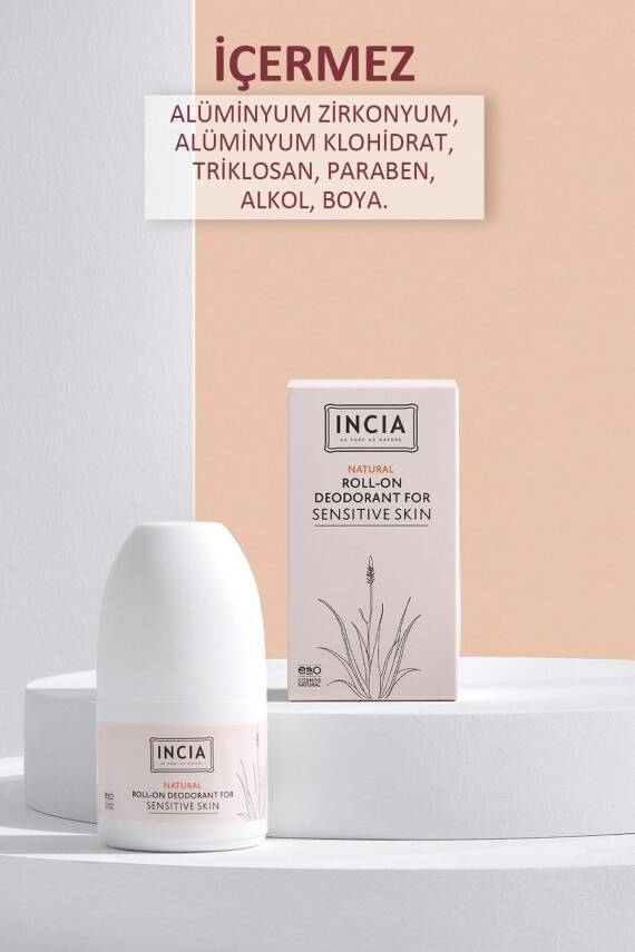 Incia %100 Doğal Roll On Deodorant Hassas Ciltler İçin Ter Kokusu Önleyici Lekesiz 50 ml - 3