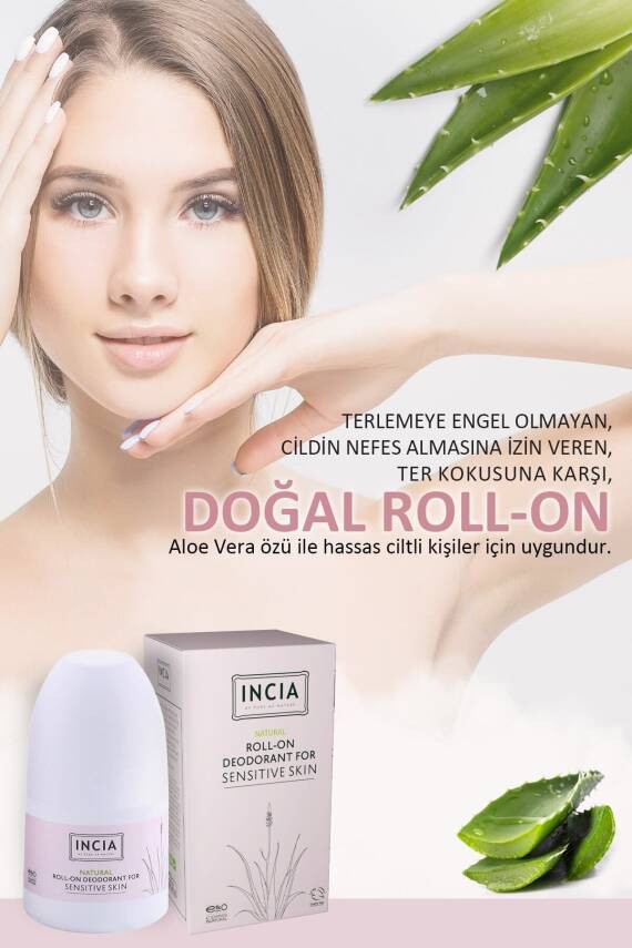 Incia %100 Doğal Roll On Deodorant Hassas Ciltler İçin Ter Kokusu Önleyici Lekesiz 50 ml - 6