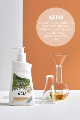 Incia %100 Doğal Sıvı Kastil Sabunu Yoğun Nemlendirici Zeytinyağlı 10 Bitkisel Değerli Yağ Vegan 250 ml - 4