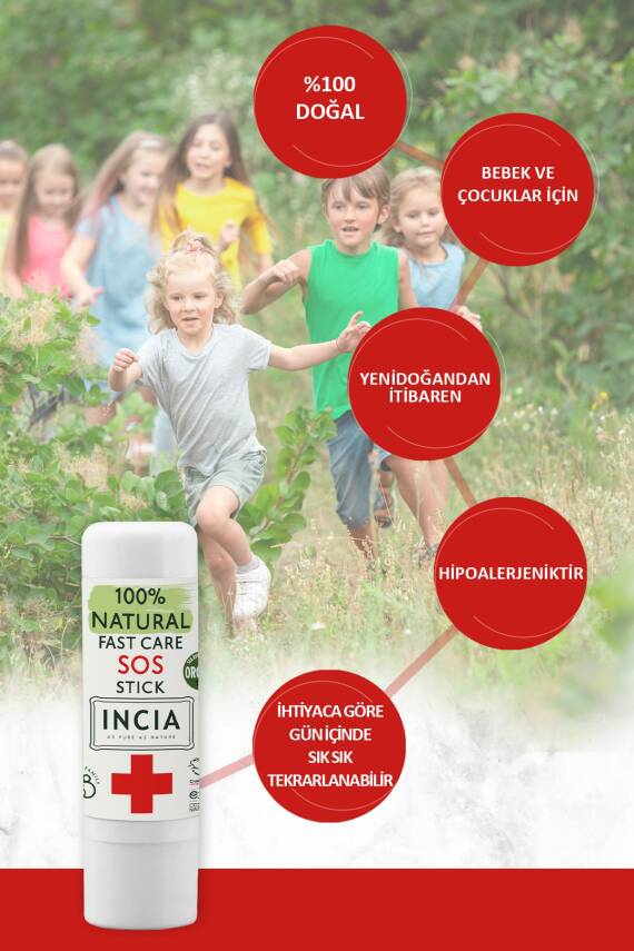 Incia %100 Doğal Sos Stick Anlık Yatıştırıcı Organik Yalancı İğde Hızlı Koruma Bitkisel 6 G - 5