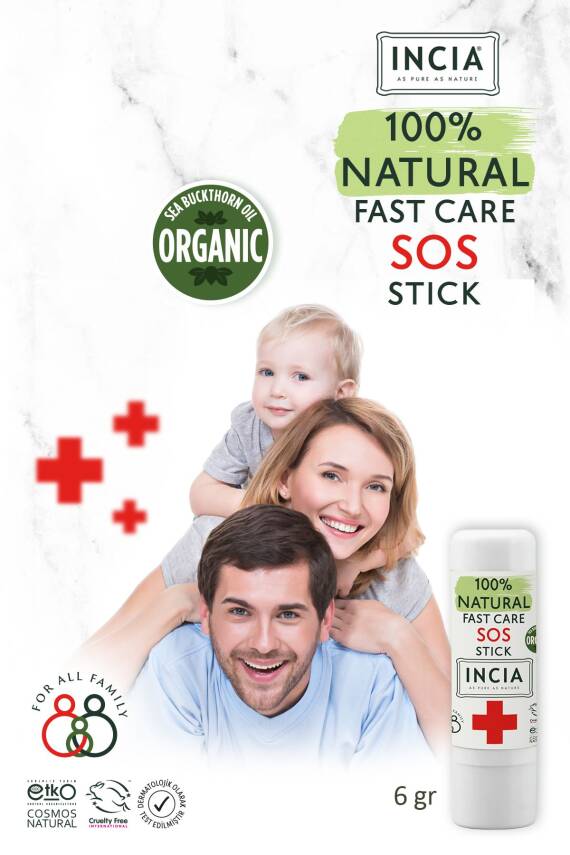Incia %100 Doğal Sos Stick Anlık Yatıştırıcı Organik Yalancı İğde Hızlı Koruma Bitkisel 6 G - 6